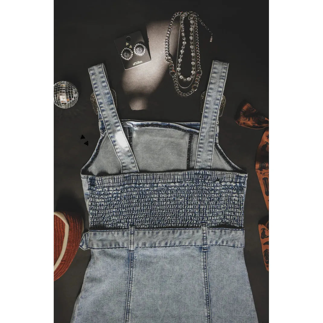 Women's TwoFly Buckle Up Blues Dress - Crazy House Western Wear