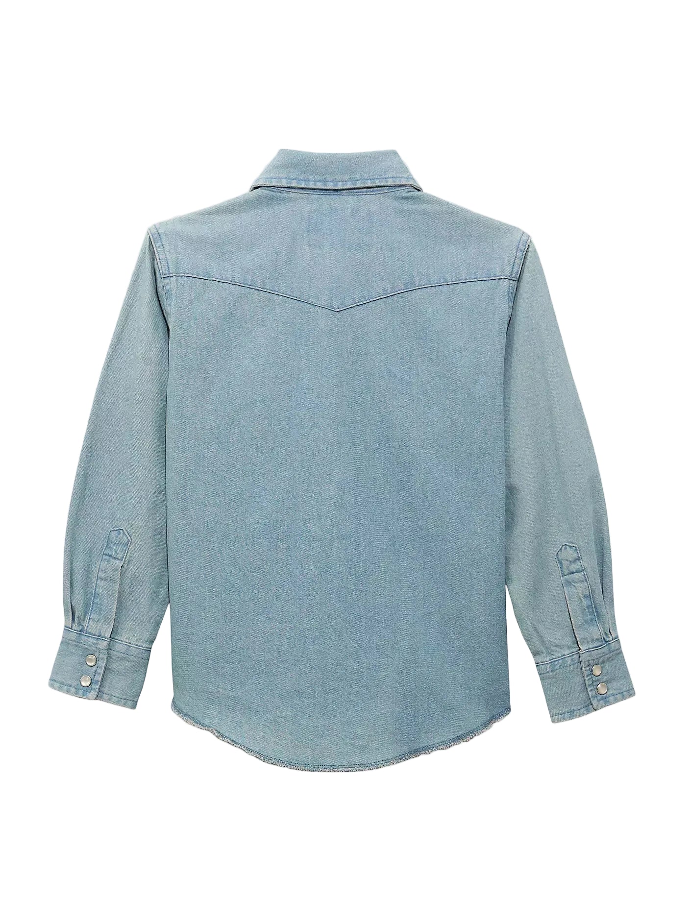 Boy's Wrangler Denim Cowboy Cut Western Snap Shirt 10BW1251B