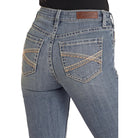 Women's Rock and Roll Mid Rise Curve Stitch Modest Bootcut Jeans BW1MD05310 - Crazy House Western Wear
