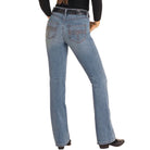 Women's Rock and Roll Distressed Mid Rise Bootcut Jeans BW4MD05314 - Crazy House Western Wear