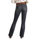 Women's Rock and Roll Dark Wash Regular Fit Mid Rise Riding Jeans BW4RD03576 - Crazy House Western Wear