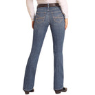 Women's Rock and Roll Mid Rise Curved Stitch Riding Jeans BW4RD05327 - Crazy House Western Wear