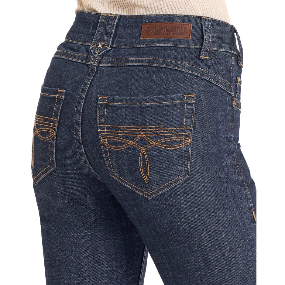 Women's Rock and Roll Mid Rise Boot Stitch Trousers BW5MD05329 - Crazy House Western Wear