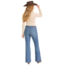 Women's Rock and Roll Denim Double Button Trousers BW5MD07849