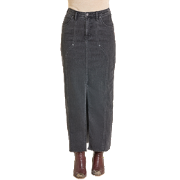 Women's Rock and Roll Denim Front Seam Maxi Skirt BW69D07883