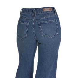 Women's Rock and Roll Denim Clasp Detail Relaxed Flare Jeans BW6HD07846