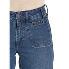 Women's Rock and Roll Denim Clasp Detail Relaxed Flare Jeans BW6HD07846