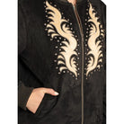 Women's Rock & Roll Denim Microsuede Studded Bomber Jcket BW92C07786