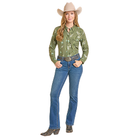 Women's Rock and Roll Tek Cactus Print Snap Shirt BWN2S07176 - Crazy House Western Wear