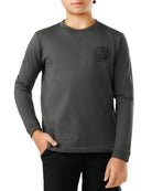 Waggle Boy's Gray Big Foot Big Wheels Long Sleeve T-shirt 