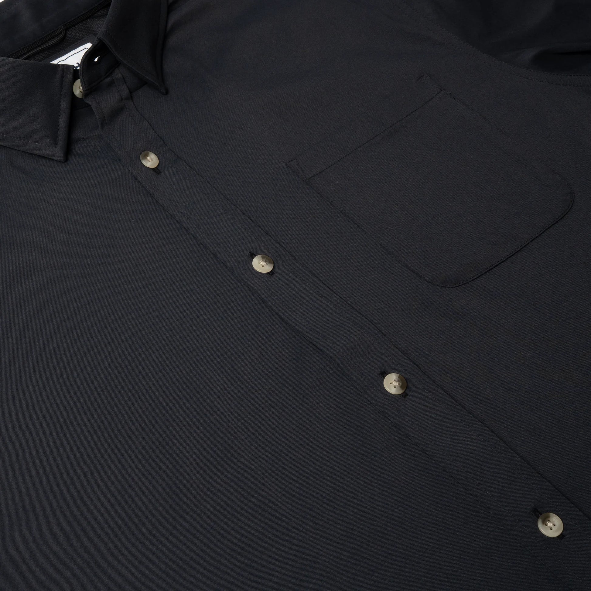 Men's Poncho "The Cast Iron" Black Long Sleeve Button Up Shirt 