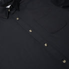 Men's Poncho Black "The Smokestack" Short Sleeve Button Up 