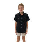 Boy's Burlebo Performance Western Shirt - Black Y-PWS-BLK - Crazy House Western Wear