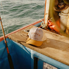 Men's Seager Blue and Tan Branded Trucker Snapback MHSP26BRANDTBLU