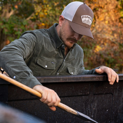 Men's Poncho Brown Agave Cap