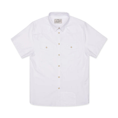 Men's Burlebo Performance Western Shirt - White PWS-WHT - Crazy House Western Wear