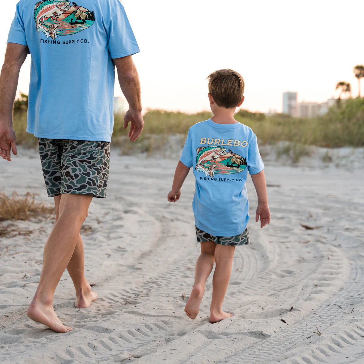 Burlebo Boys Gray Duck camo Shorts