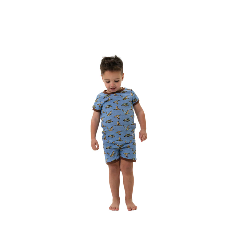 Boy's Burlebo Sleep Short Set- Jumbo Mallards Blue Y-SSS-JM-B - Crazy House Western Wear