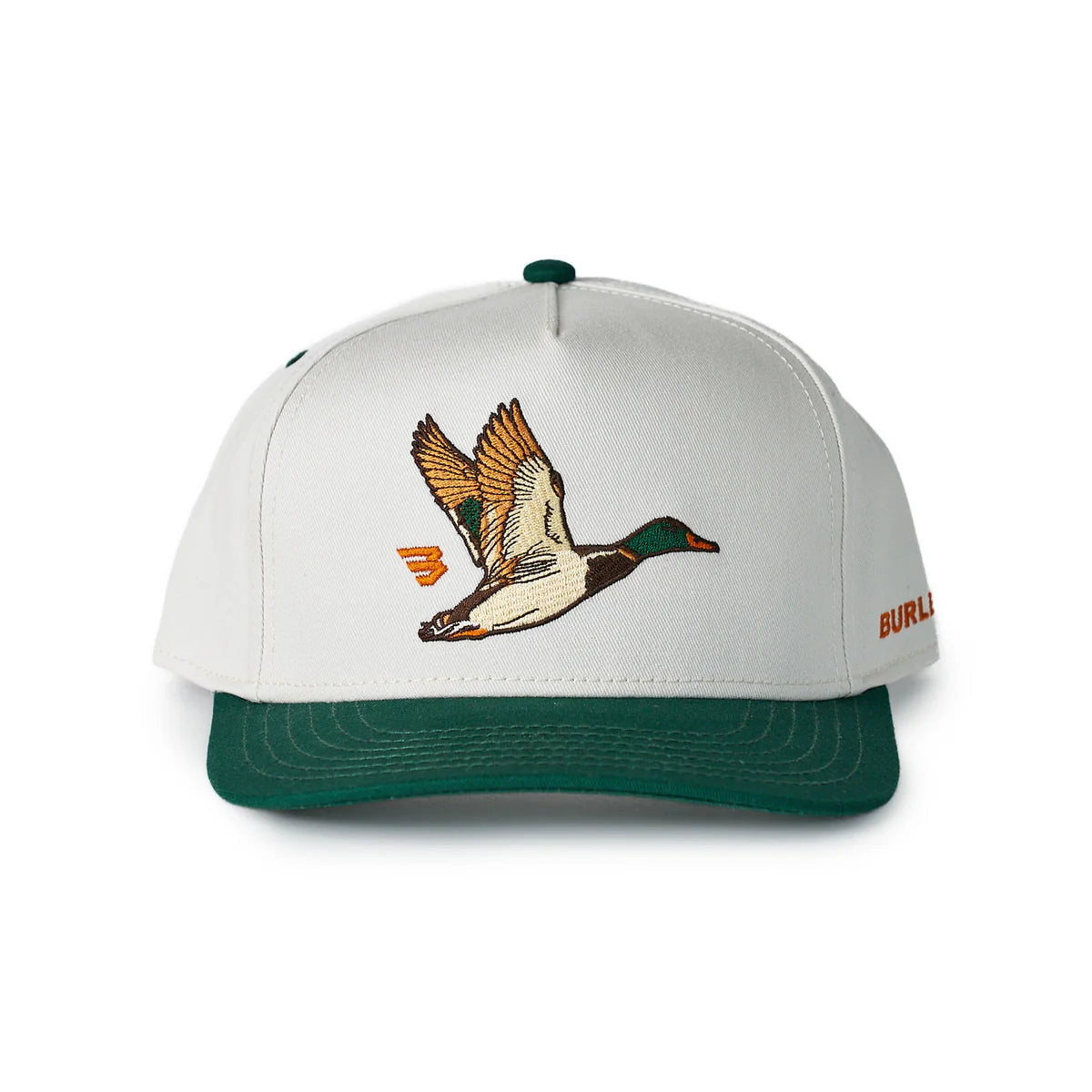 Men's Burlebo Cream and Green Flying Duck Cap C-FLYDK-G