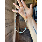 Bijoux Fab Golden Hill Turquoise & Sterling Silver Pearl Necklace GOLDENHILL-034