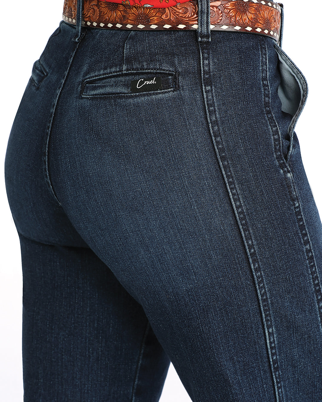 Cruel Women's Wide Leg Dark Wash Jeans CB78154001
