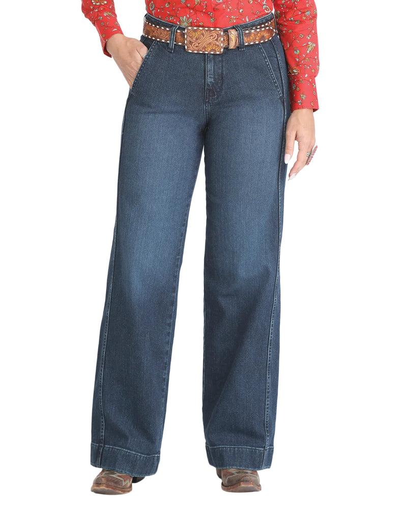Cruel Women's Wide Leg Dark Wash Jeans CB78154001