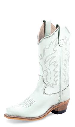 Old West White Cowhide Boots - Crazy House Western Wear