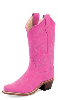 Old West Pink Cowhide Boots - Crazy House Western Wear