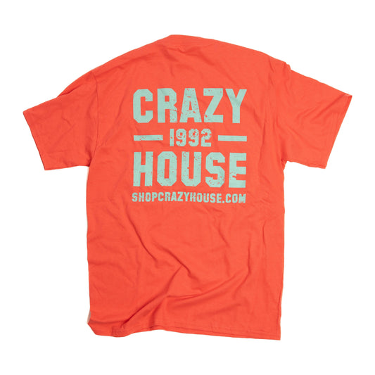 Unisex Crazy House 1 on 1 T-shirt Coral and Mint CH50651CORAL