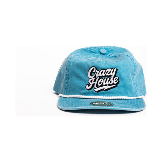 Crazy House Unisex Aqua Blue Old School Snapback With Stitching - Crazy House Western Wear