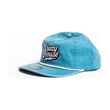 Crazy House Unisex Aqua Blue Old School Snapback With Stitching - Crazy House Western Wear