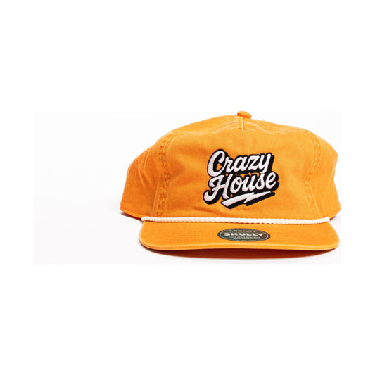 Crazy House Unisex Orange Old School Snap Back Cap With Stitching - Crazy House Western Wear