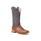 Men's Top Hand Rum Brown Smooth Ostrich with 13" Blue Jean Suede Tops HP8074 - Crazy House Western Wear