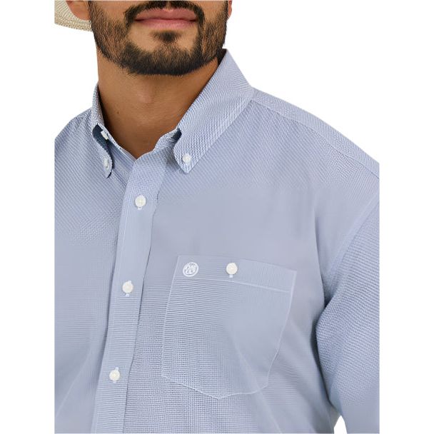 Men's Wrangler Classic Fit Blue Print 112365861 - Crazy House Western Wear