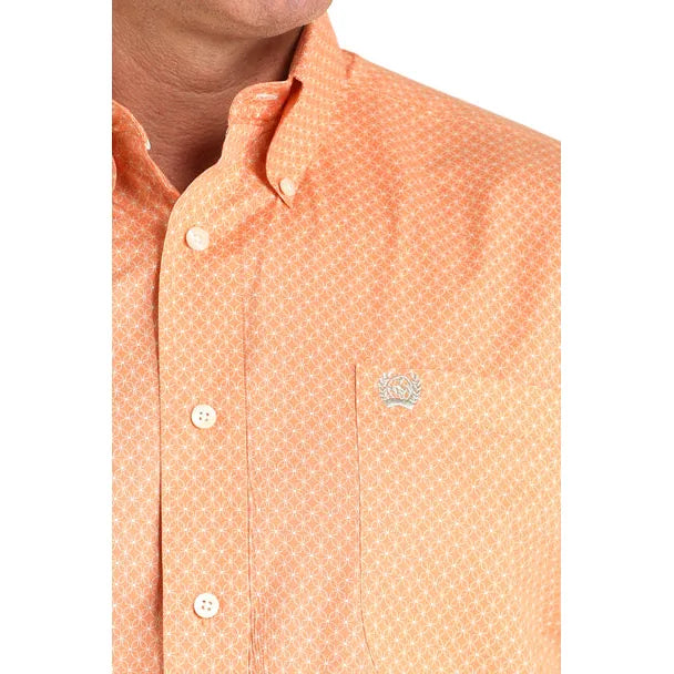 Men's Cinch Coral Geometric Print Shirt MTW1105964 - Crazy House Western Wear