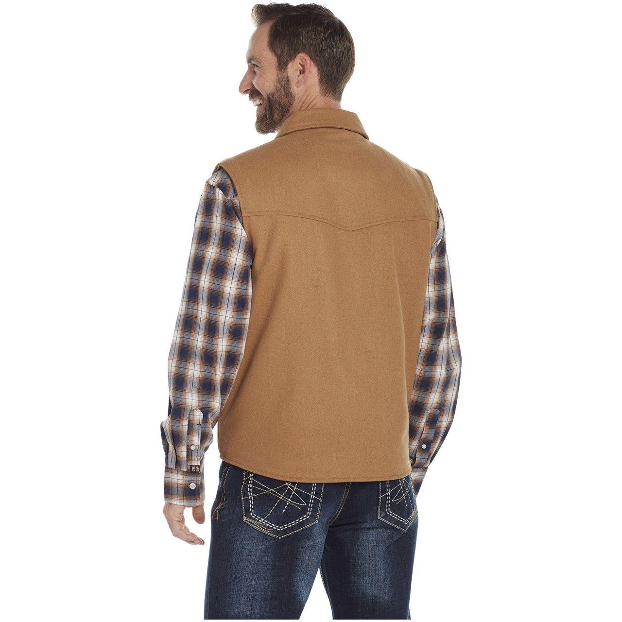 Cripple Creek Wool Melton Vest With Nubuck Leather Trim & Concealed Carry Pocket - Crazy House Western Wear