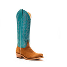 Women's Macie Bean Camel Suede with 15" Turquoise Sinsation Top M9504 - Crazy House Western Wear
