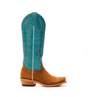 Women's Macie Bean Camel Suede with 15" Turquoise Sinsation Top M9504 - Crazy House Western Wear