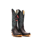 Women's Macie Bean Black Pull Up with 13" Navy Explosion Top M9507 - Crazy House Western Wear