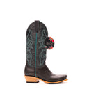 Women's Macie Bean Black Pull Up with 13" Navy Explosion Top M9507 - Crazy House Western Wear