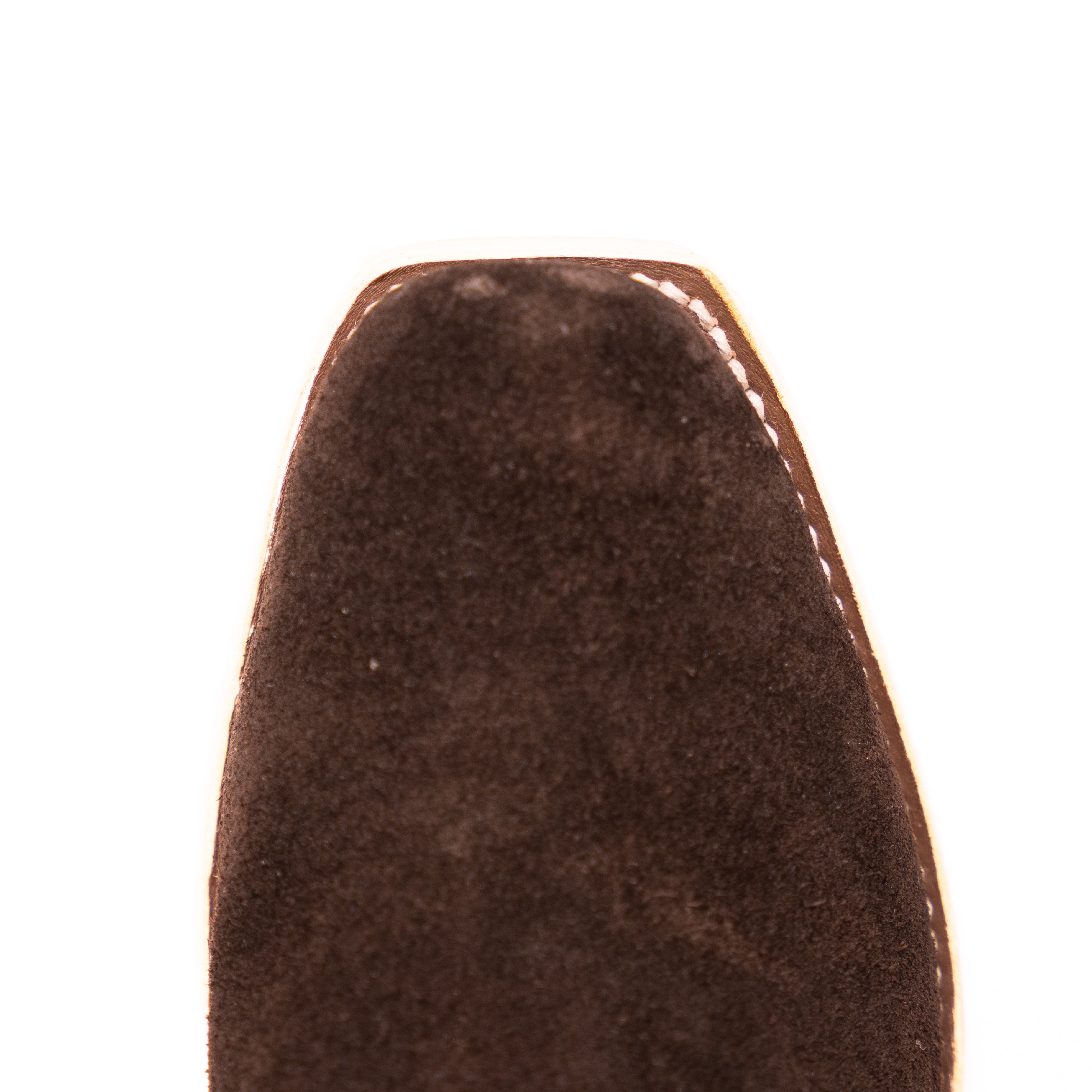 Women's Macie Bean Chocolate Suede with 13" Bone Explosion Top M9509 - Crazy House Western Wear