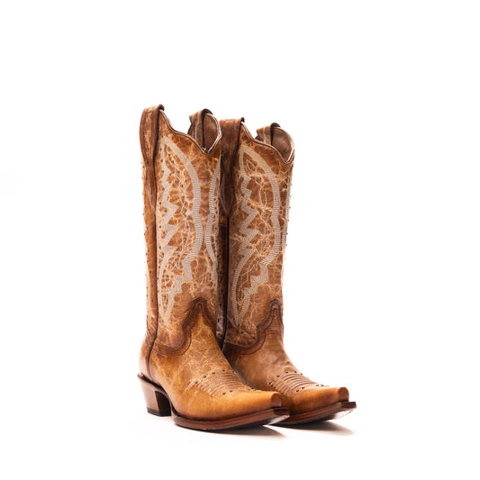 Women's Circle G Embroidered and Studded Leather Boot L2041