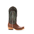 Women's Macie Bean Kango Tobacco Full Quill Ostrich with 13" Emerald Explosion Top M9502 - Crazy House Western Wear