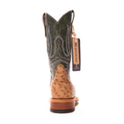 Anderson Bean Tan Full Quill Ostrich with 13" Green Tops - Crazy House Western Wear