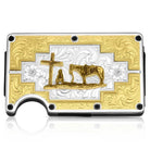 Men's Montana Silversmiths Santa Fe Sunrise Credit Card & Cash Case with Praying Cowboy CRCARD6173-731M