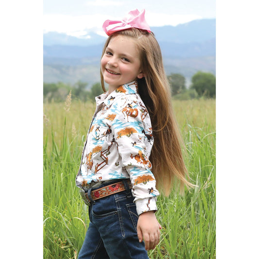 Girl's Cruel Denim Multi Colored Button Up Shirt CTW3230049