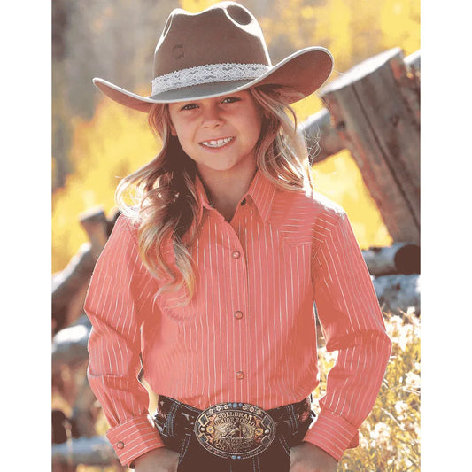 Girl's Cruel Denim Long Sleeve Stripe Snap Shirt CTW3390002 - Crazy House Western Wear