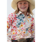Girl's Cruel Denim Long Sleeve Abstract Printed Button Up Shirt CTW8040017