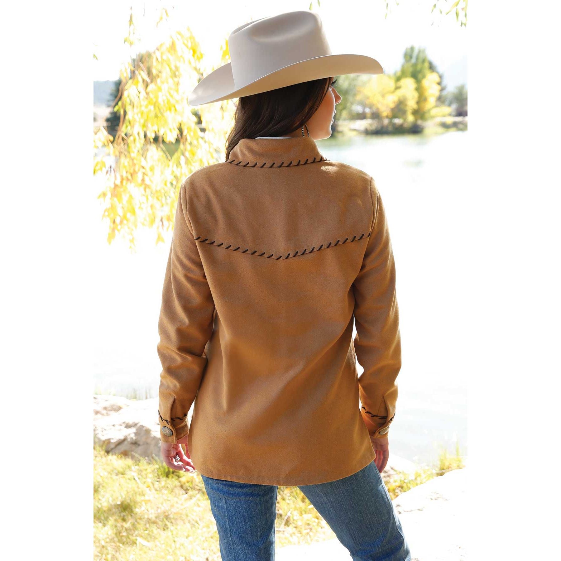 Women's Cruel Girl Brown Shacket CWJ7514001