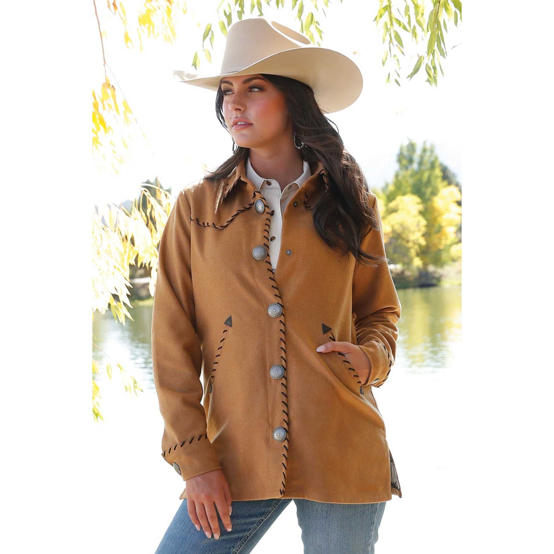 Women's Cruel Girl Brown Shacket CWJ7514001